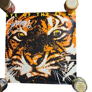 Survivor Eye of the Tiger Vintage 1982 Promo Album Poster 23x23 CBS Hard Rock Ad